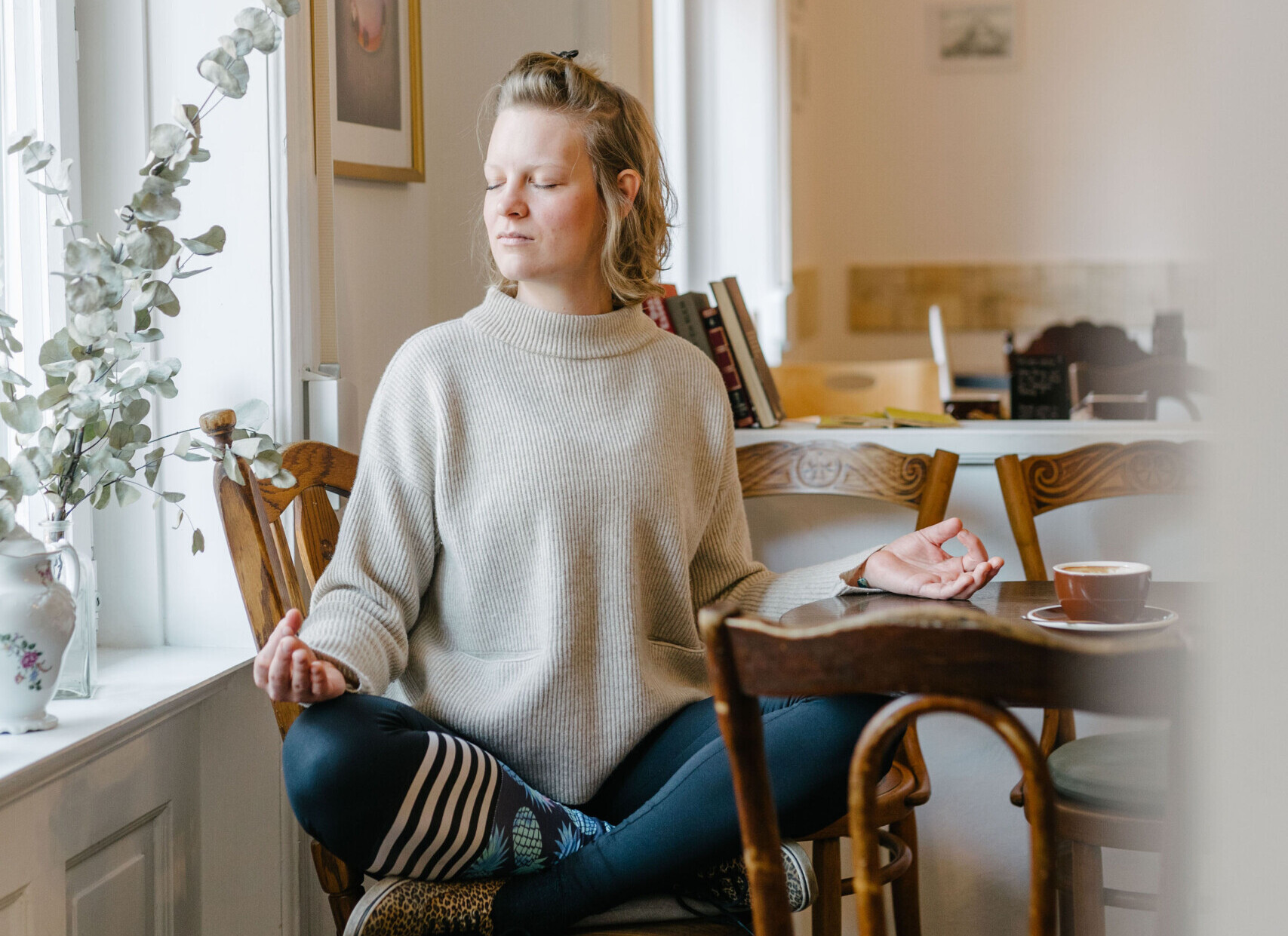 Yogalehrerin Christiane Havenith, Inhaberin des Yogastudio Fuß über Kopf